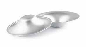 the Original Silver Nursing Cups, s Metal Nipple Covers for Breastfeeding,  Nursi