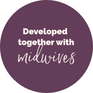 Developed together with midwives badge