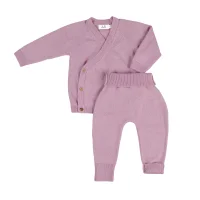 Livella Wickeljacke mit Bundhose aus Merinowolle Alt-Rosa 62 bis 74