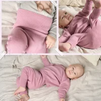 Livella Wickeljacke mit Bundhose aus Merinowolle Alt-Rosa 62 bis 74