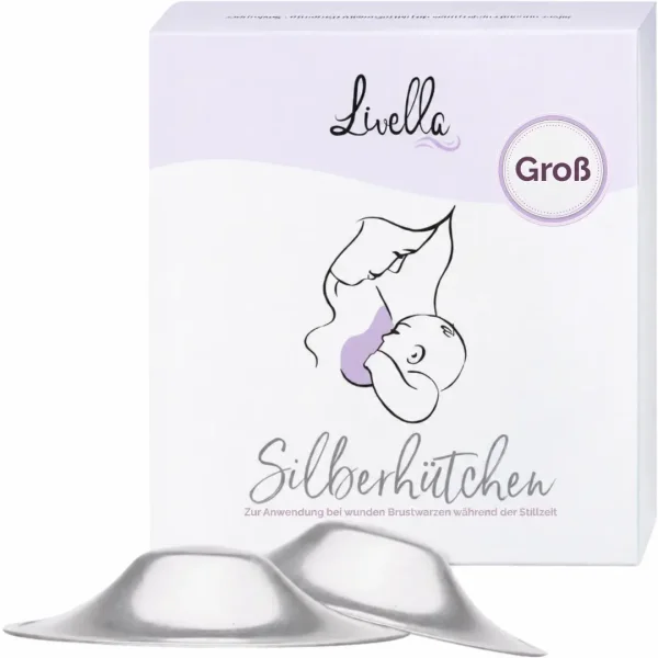 Livella Silberhütchen (Groß) - Made in Germany - Unterstützt die natürliche Wundheilung (2 Stück)