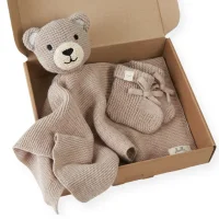 Livella Kuscheltuch Bär mit Söckchen (braun)...