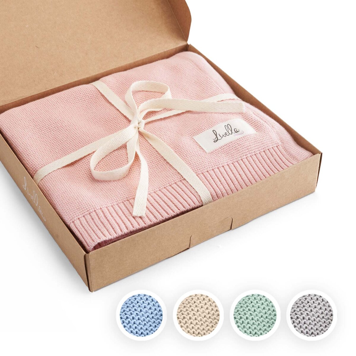 Livella | Baby Blanket Made From 100% Organic Cotton In Mint