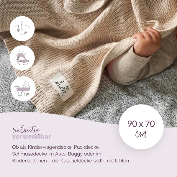 Livella | Baby Blanket Made From 100% Organic Cotton In Mint