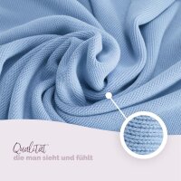 Livella baby blanket 100% organic cotton light blue