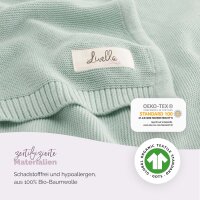 Livella baby blanket 100% organic cotton - various colors mint