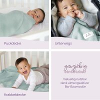 Livella Babydecke 100% Bio-Baumwolle mint