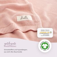 Livella Babydecke 100% Bio-Baumwolle rosa