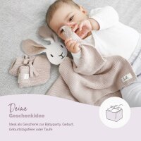 Livella Kuscheltuch Hase mit Söckchen (grau) aus Bio-Baumwolle