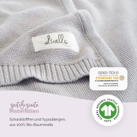 Livella baby blanket 100% organic cotton grey