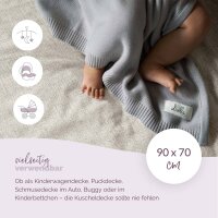 Livella Babydecke 100% Bio-Baumwolle grau