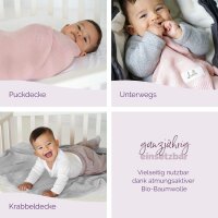 Livella Babydecke 100% Bio-Baumwolle grau